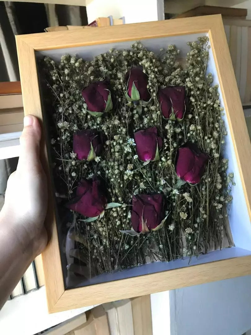 Portrait Sizes Shadowbox Flower Frame for Dried Flowers